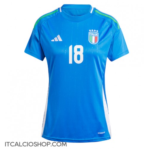 Italia Nicolo Barella #18 Prima Maglia Femmina Europei 2024 Manica Corta